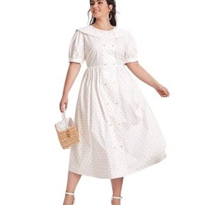 Peach Polka Dot Kawaii Dress Sz 4X